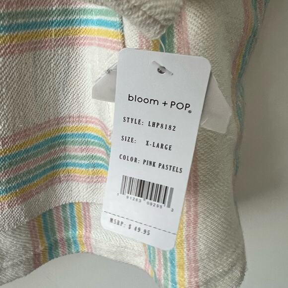 Bloom + Pop Striped Bohemian Hoodie Women Size XL - Picture 7 of 12